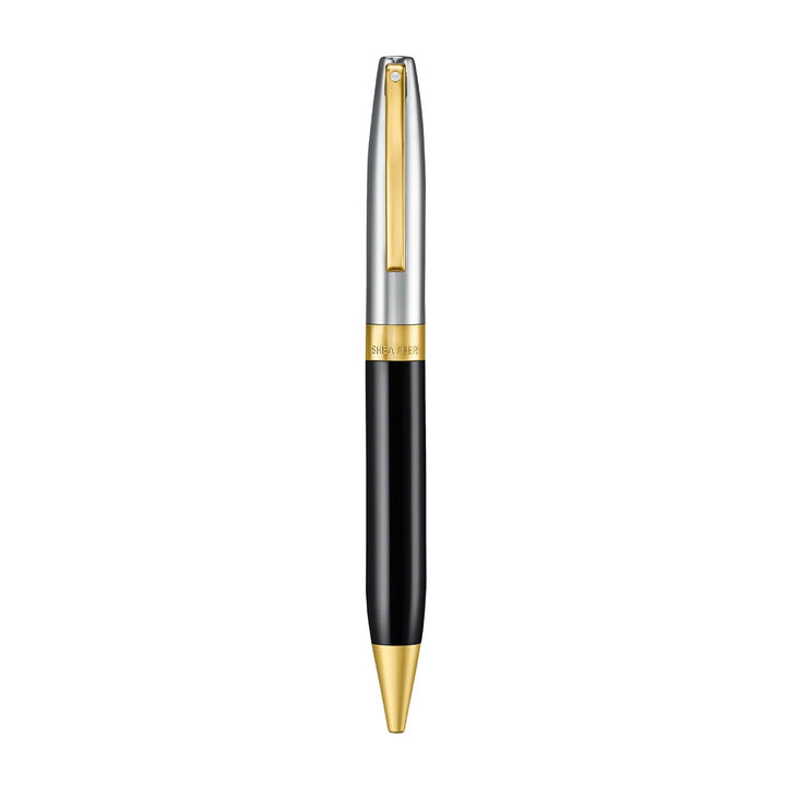 Sheaffer - Legacy Ballpoint Pen - Glossy Black and Chrome - Gold-Plated Trims