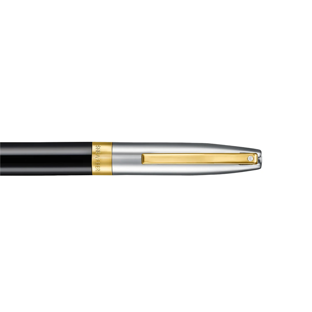 Sheaffer - Legacy Ballpoint Pen - Glossy Black and Chrome - Gold-Plated Trims