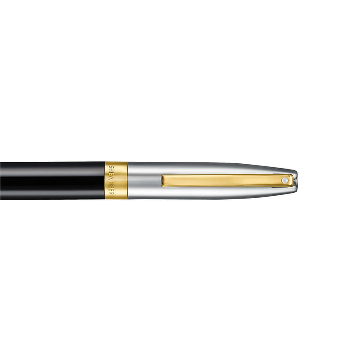 Sheaffer - Legacy Ballpoint Pen - Glossy Black and Chrome - Gold-Plated Trims