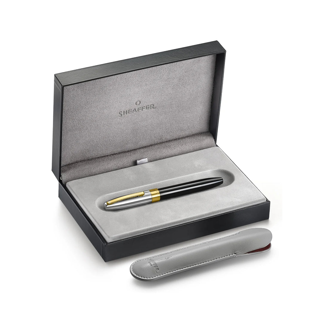 Sheaffer - Legacy Fountain Pen - Glossy Black and Chrome - Gold-Plated Trims