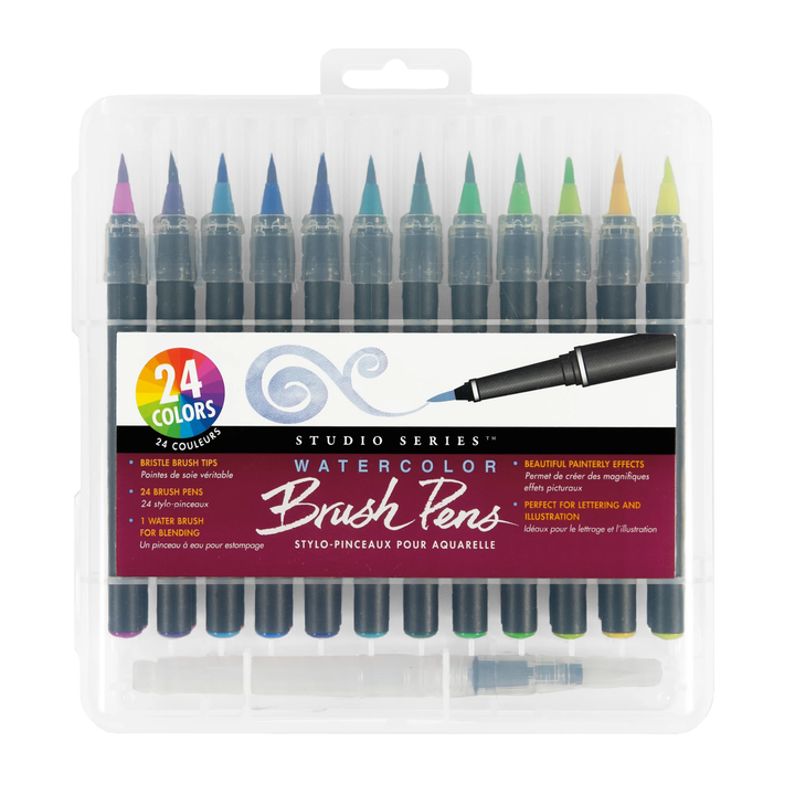 Peter Pauper Press - Studio Series - Watercolor Brush Pens - 24 Color Set
