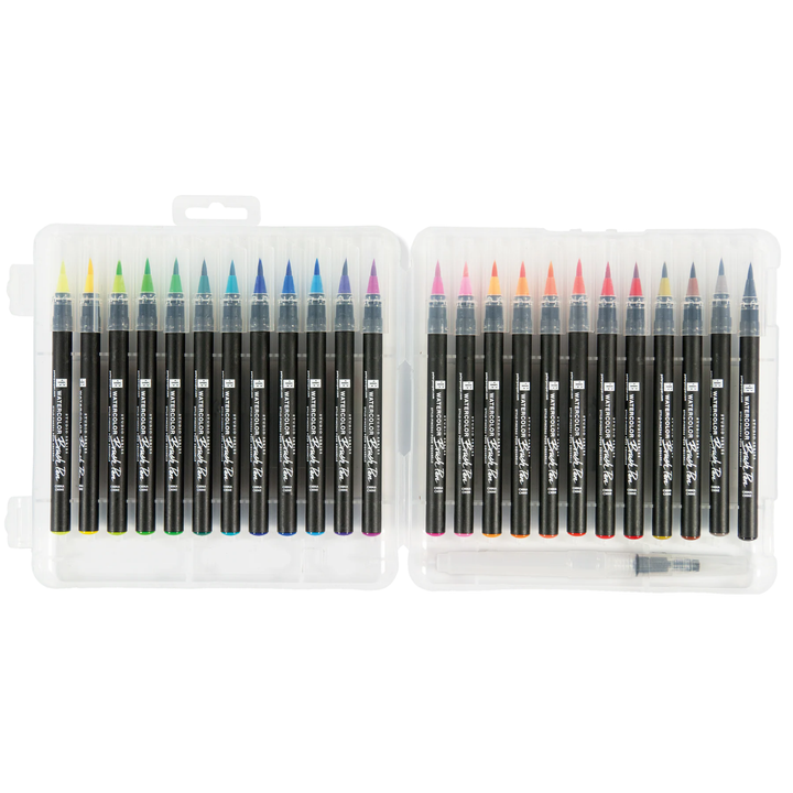 Peter Pauper Press - Studio Series - Watercolor Brush Pens - 24 Color Set