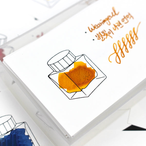 Wearingeul - Ink Color Swatch Card - Horizontal - Bottle
