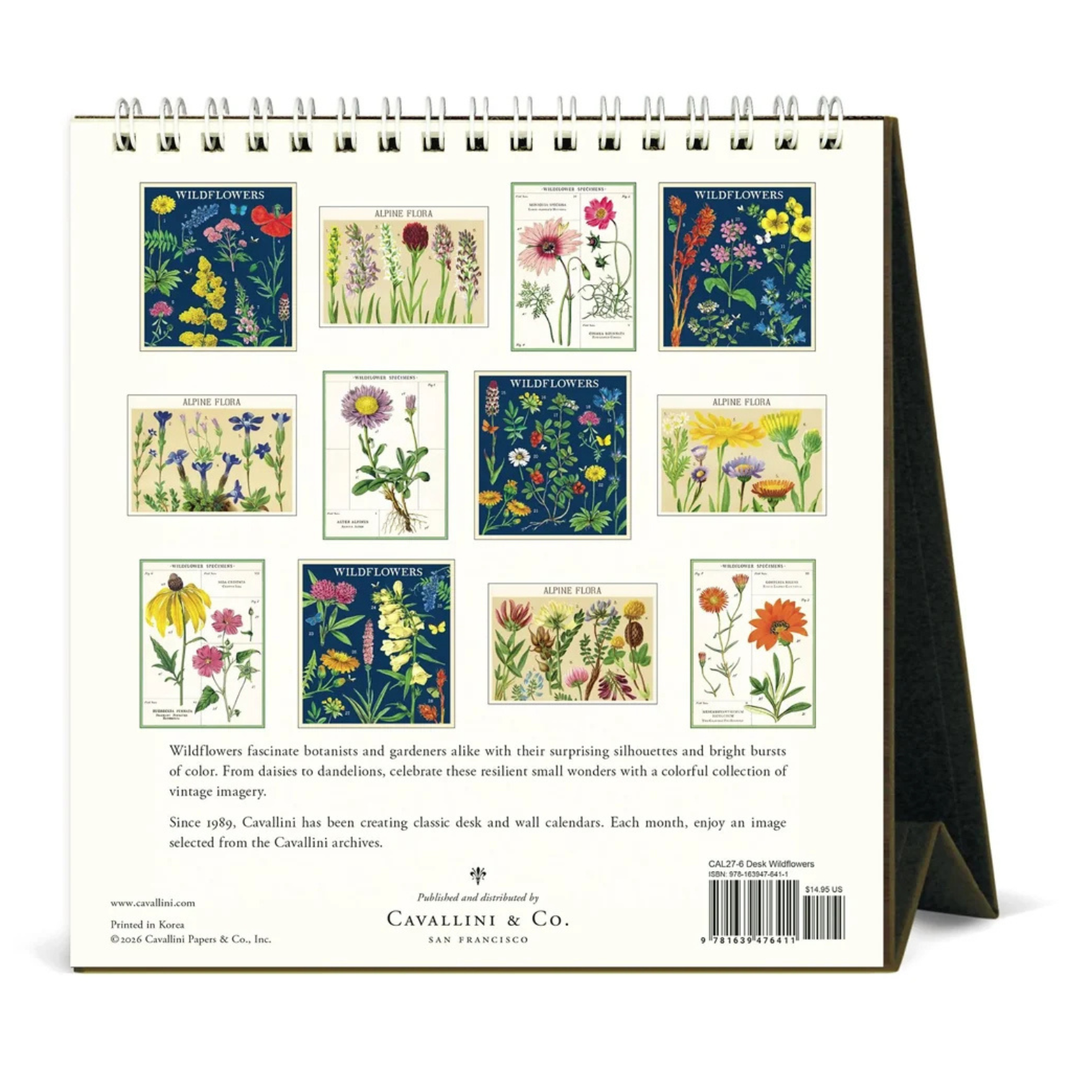 Cavallini & Co - 2027 Desk Calendar - Wildflowers