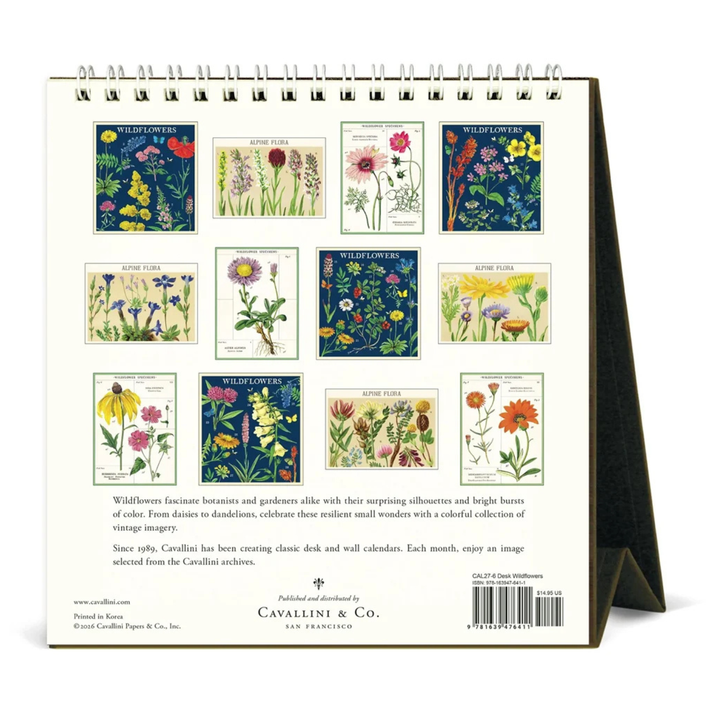 Cavallini & Co - 2027 Desk Calendar - Wildflowers