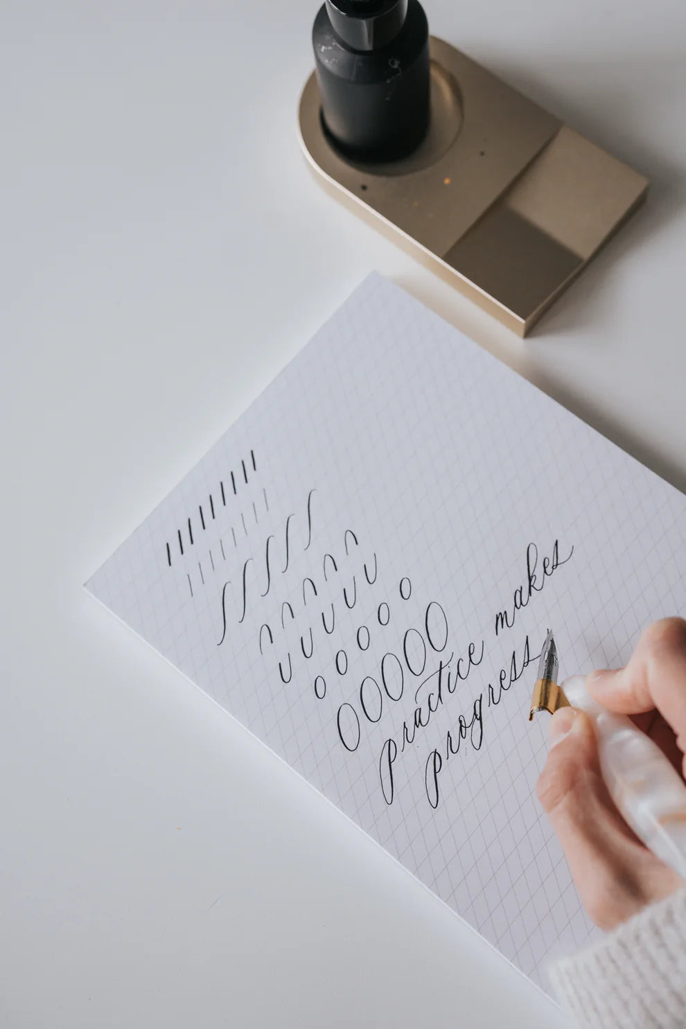 Written Word Calligraphy - A5 Slanted Guide Notepad
