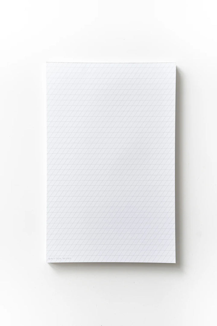 Written Word Calligraphy - A5 Slanted Guide Notepad