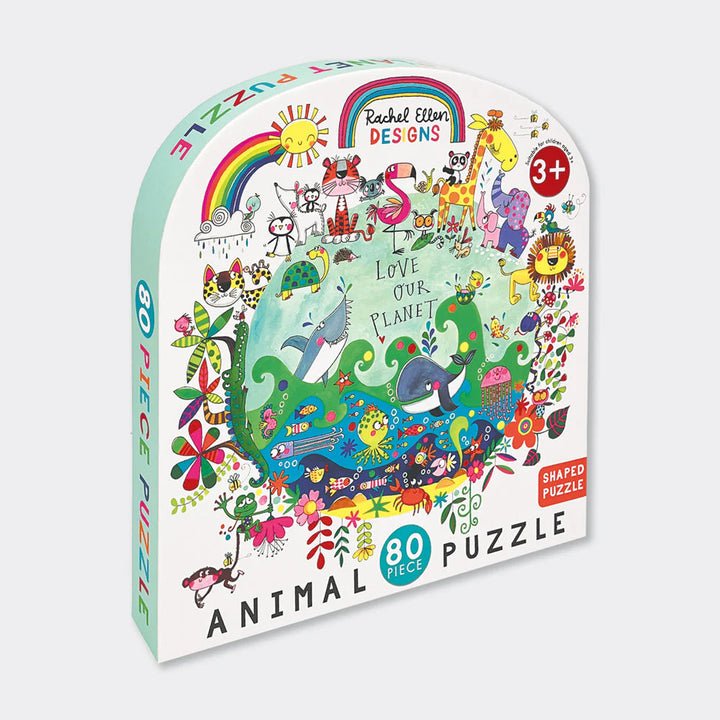 Rachel Ellen Designs - Shaped Jigsaw Puzzle - Love Our Planet - 80 Pieces