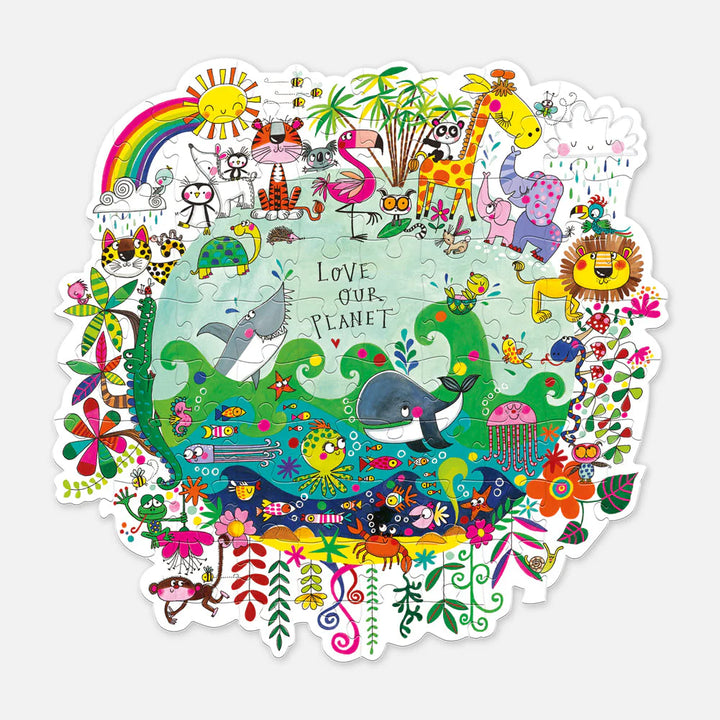 Rachel Ellen Designs - Shaped Jigsaw Puzzle - Love Our Planet - 80 Pieces