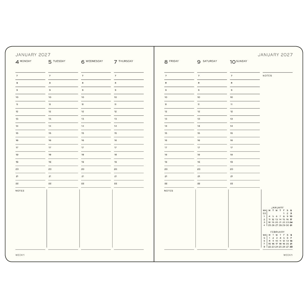 Leuchtturm1917 - 2027 Academic Weekly Planner 18 Months - A5 - Dusty Rose