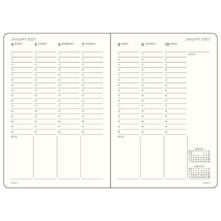 Leuchtturm1917 - 2027 Academic Weekly Planner 18 Months - A5 - Dusty Rose