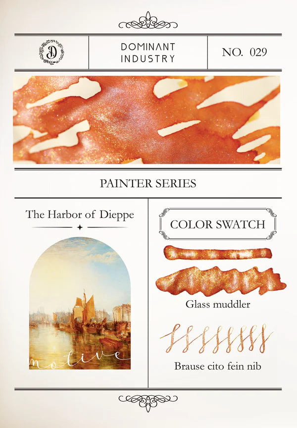 DOMINANT INDUSTRY – PAINTER SERIES – Bottled Fountain Pen Ink (25ml) – No.029 The Harbor of Dieppe