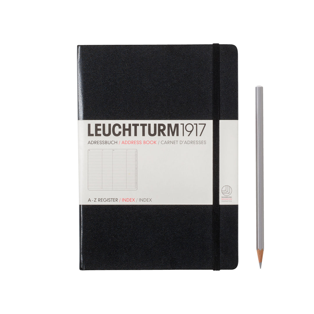 Leuchtturm1917 - Address Book Medium - A5 - Hardcover - Black