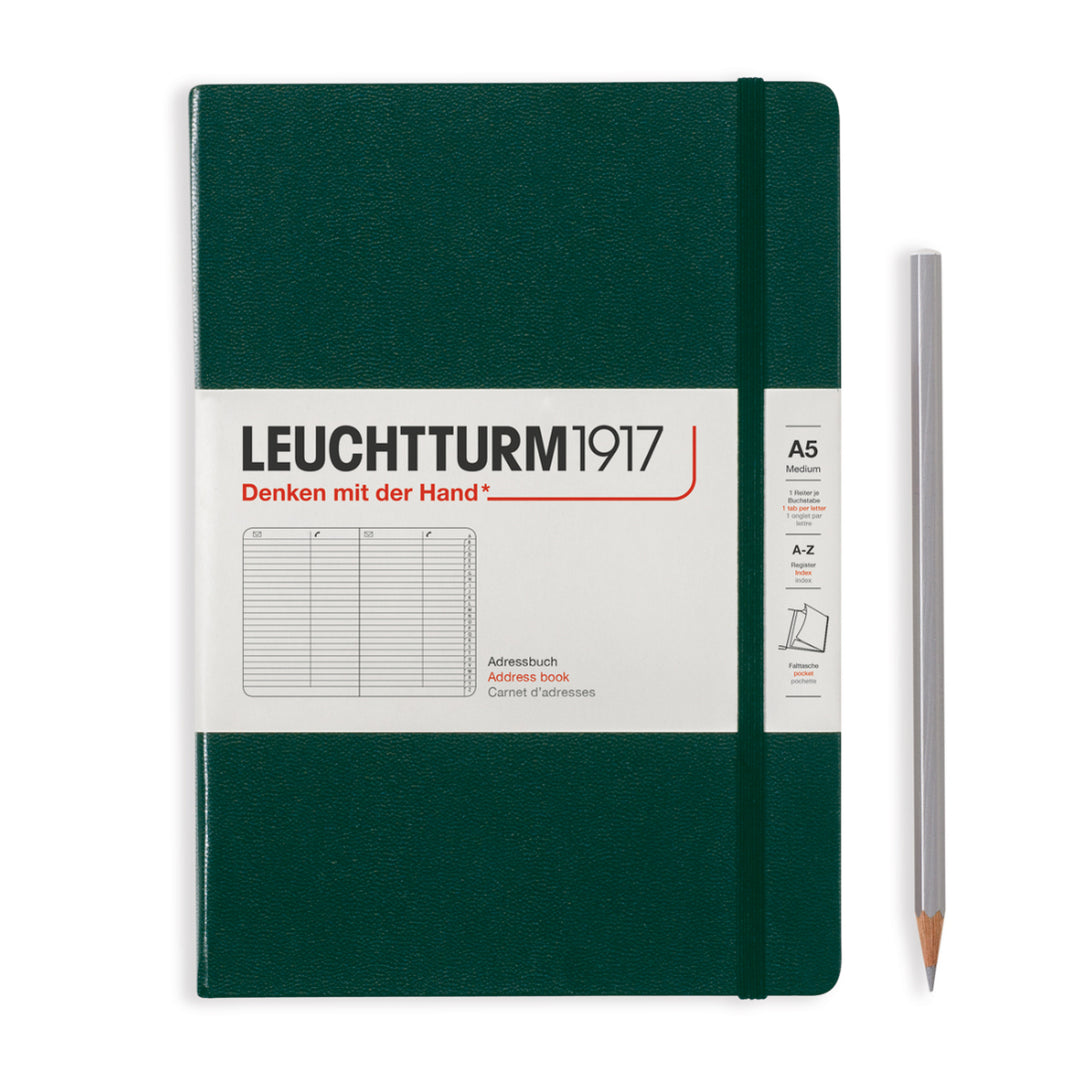 Leuchtturm1917 - Address Book Medium - A5 - Hardcover - Forest Green