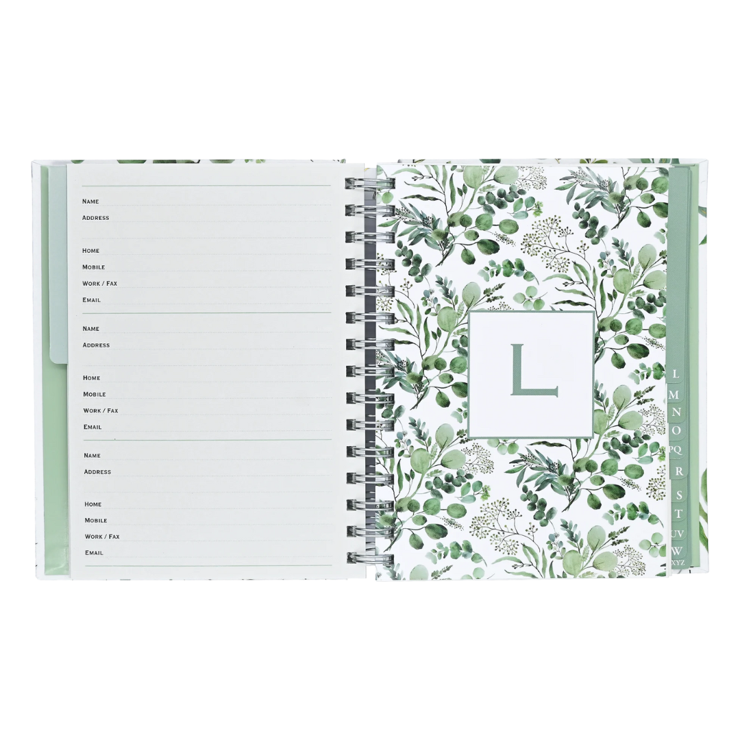 Peter Pauper Press - Large Address Book - Eucalyptus