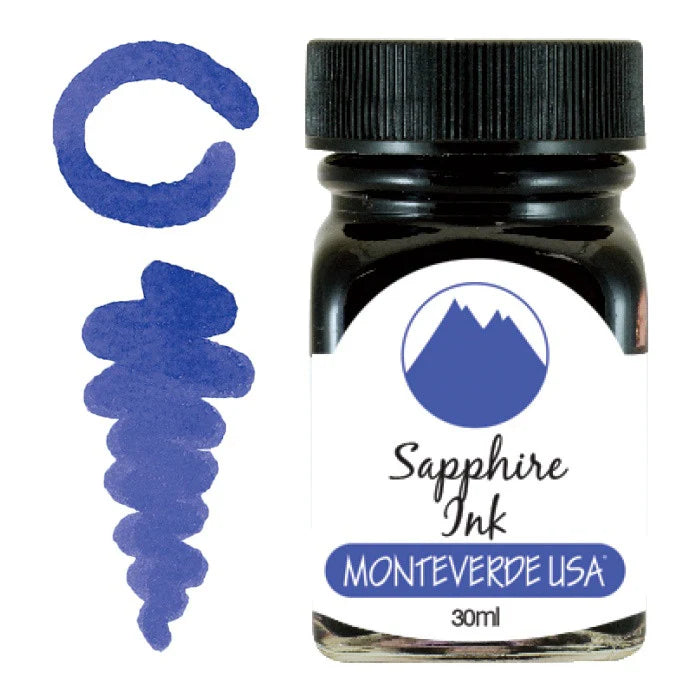 Monteverde USA - Sapphire Ink - Gemstone Ink Collection - 30ml
