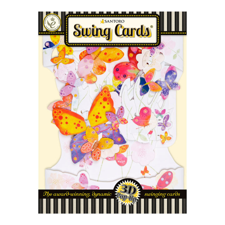 Santoro Swinging Card - Butterfly Cloud