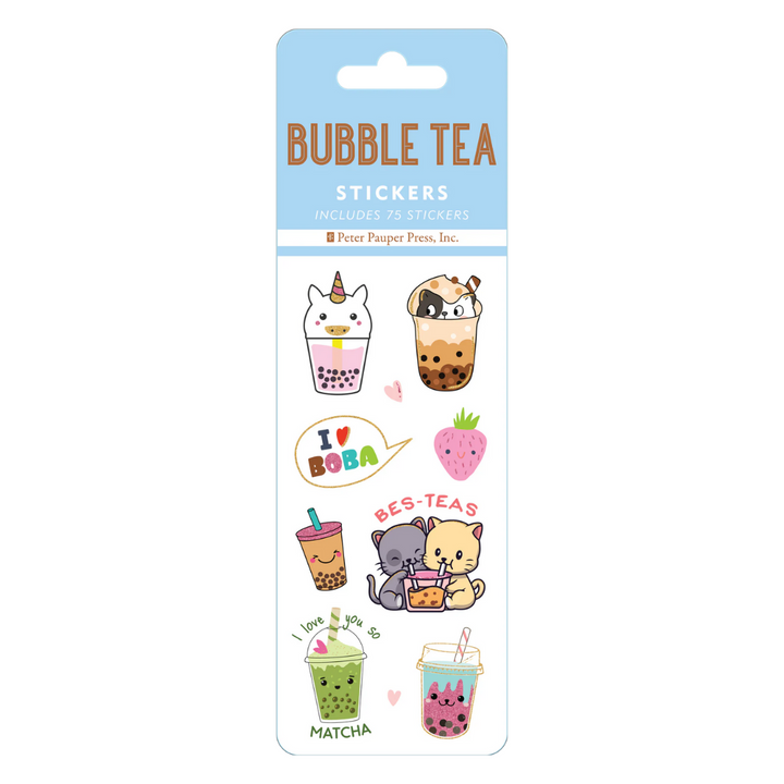 Peter Pauper Press - Sticker Set - Bubble Tea