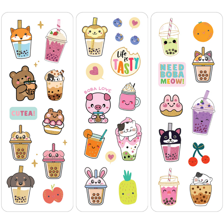 Peter Pauper Press - Sticker Set - Bubble Tea
