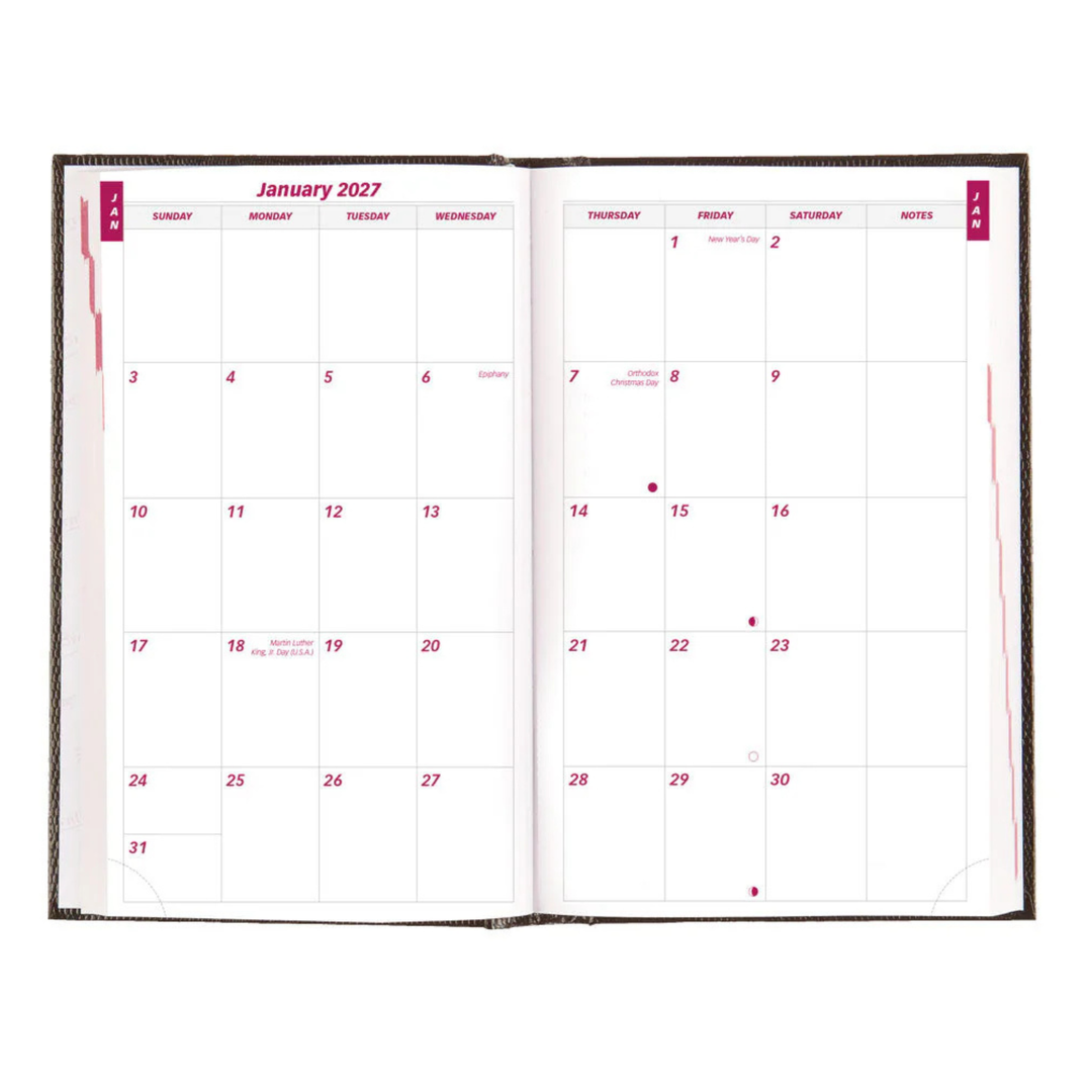BROWNLINE- 2027 Daily/Monthly Planner - Appointment Book - English -  Black - CB634.BLK