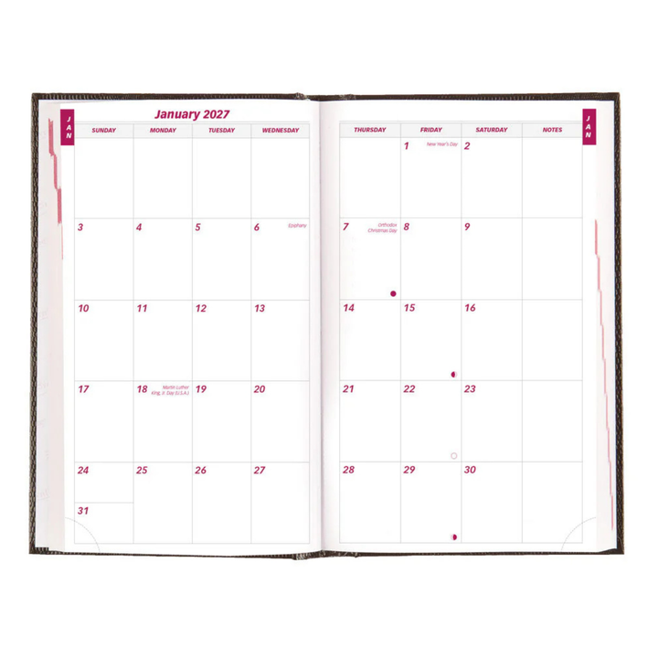 BROWNLINE- 2027 Daily/Monthly Planner - Appointment Book - English -  Black - CB634.BLK