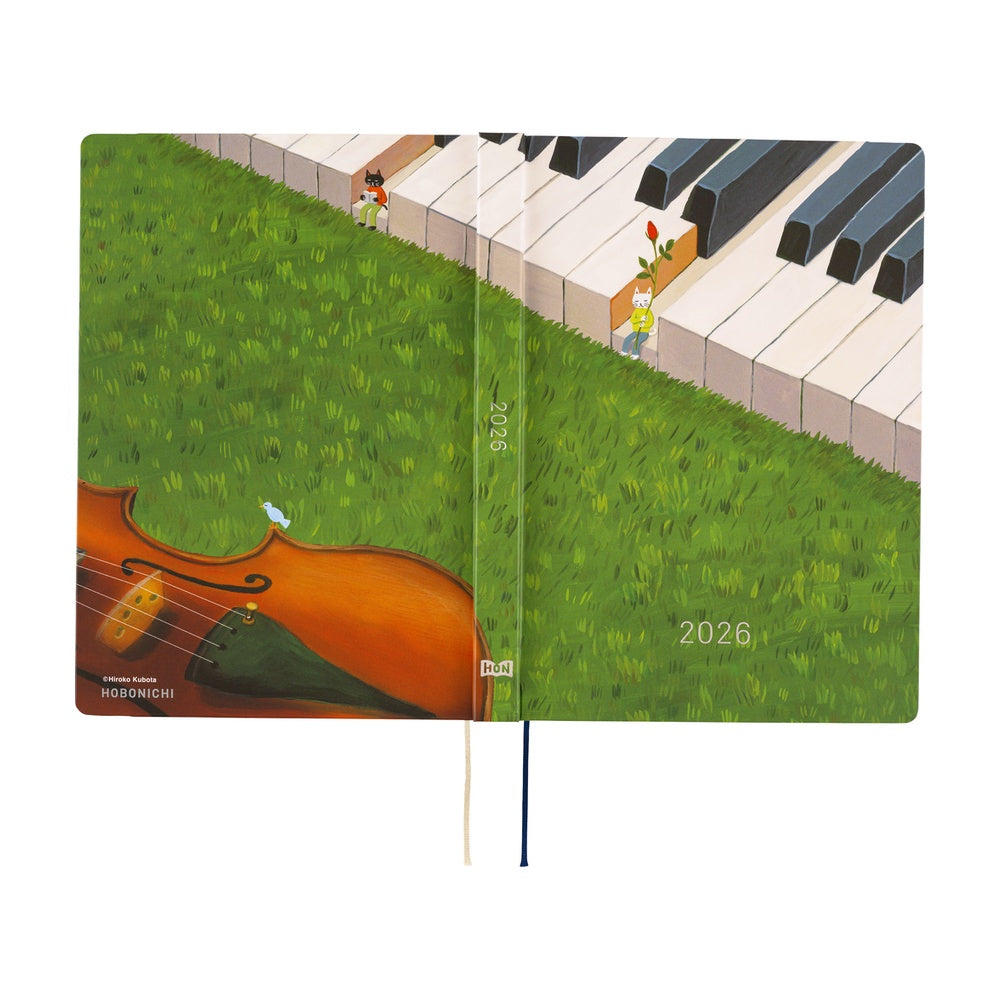 Hobonichi Techo 2026 - Cousin A5 HON Planner Book - Hiroko Kubota: Waiting on the Chord - English/January Start/Monday Start