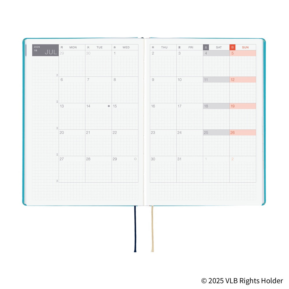 Hobonichi Techo 2026 - Cousin A5 HON Planner Book - Virginia Lee Burton: The Little House - English/January Start/Monday Start