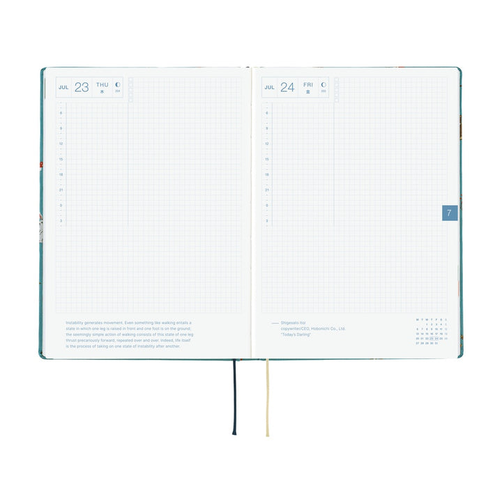 Hobonichi Techo 2026 - Cousin A5 HON Planner Book - Bow & Tie: In the Forest - English/January Start/Monday Start