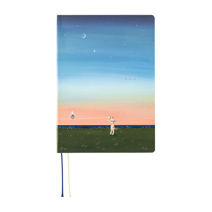 Hobonichi Techo 2027 - A5 HON Planner Book - Hiroko Kubota: String Telephone Until the Moon is Full - English/Jan Start/Mon Start