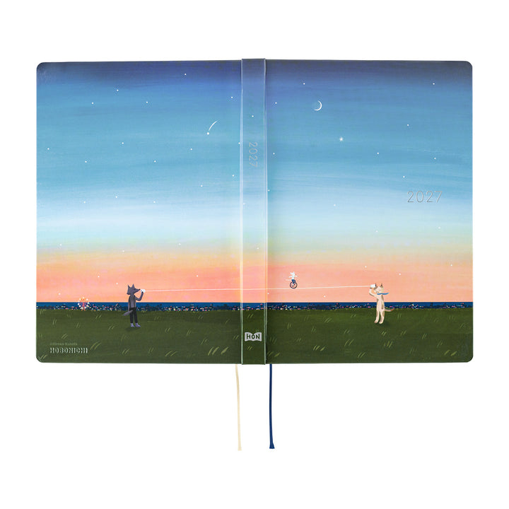 Hobonichi Techo 2027 - A5 HON Planner Book - Hiroko Kubota: String Telephone Until the Moon is Full - English/Jan Start/Mon Start