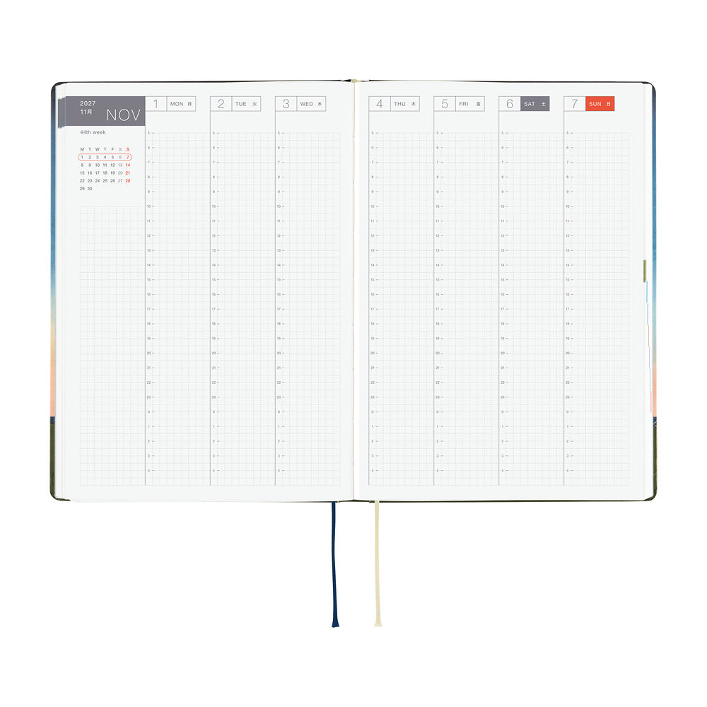 Hobonichi Techo 2027 - A5 HON Planner Book - Hiroko Kubota: String Telephone Until the Moon is Full - English/Jan Start/Mon Start