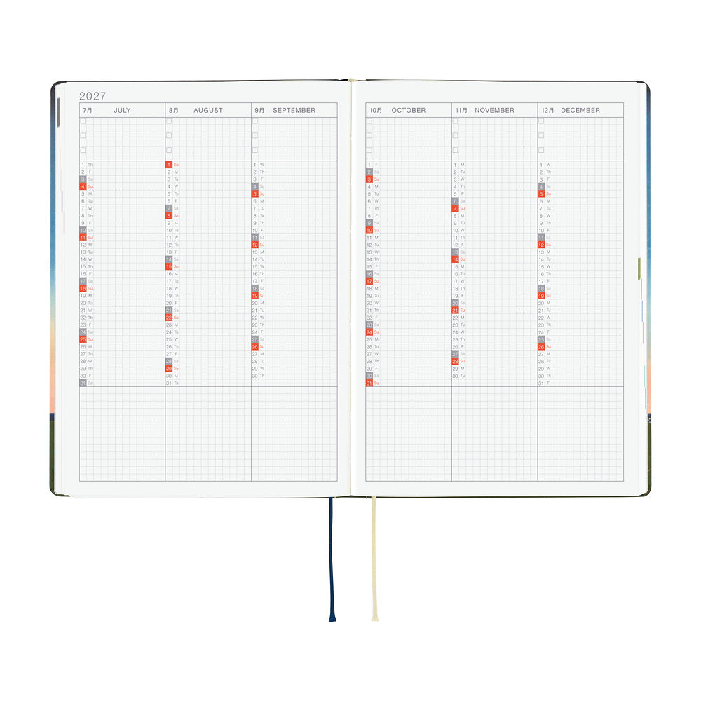 Hobonichi Techo 2027 - A5 HON Planner Book - Hiroko Kubota: String Telephone Until the Moon is Full - English/Jan Start/Mon Start