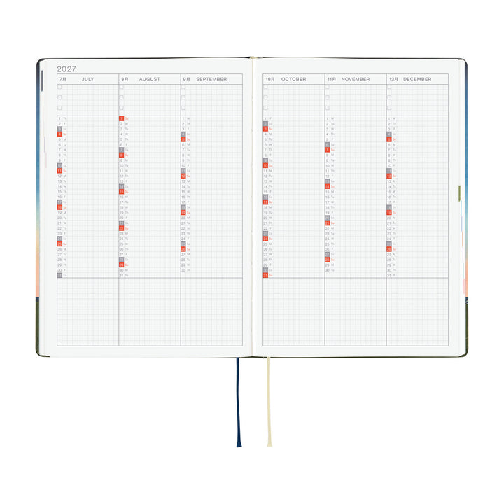 Hobonichi Techo 2027 - A5 HON Planner Book - Hiroko Kubota: String Telephone Until the Moon is Full - English/Jan Start/Mon Start