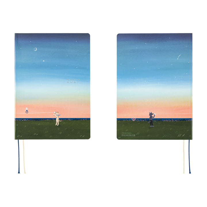 Hobonichi Techo 2027 - A5 HON Planner Book - Hiroko Kubota: String Telephone Until the Moon is Full - English/Jan Start/Mon Start
