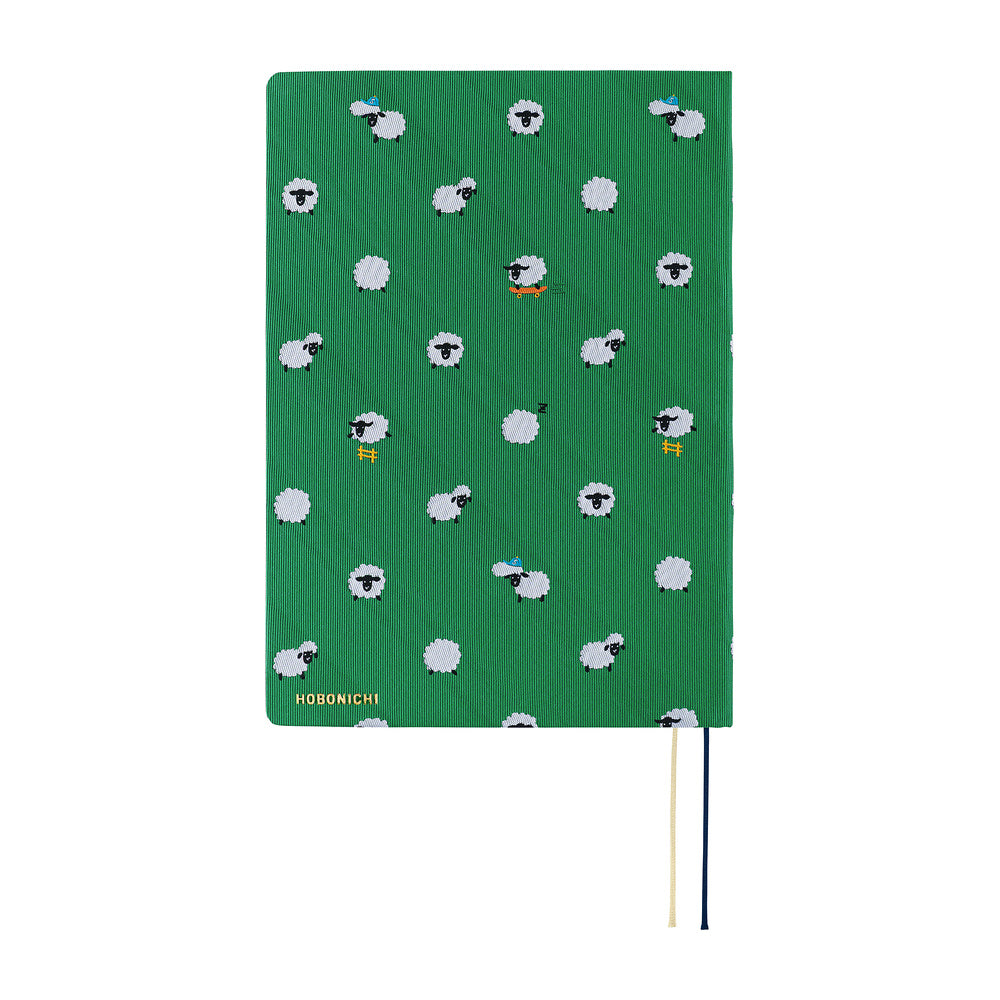 Hobonichi Techo 2027 - A6 HON Planner Book - Bow & Tie: Sheep - English/Jan Start/Mon Start