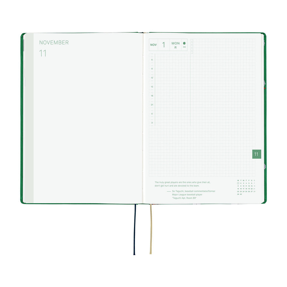 Hobonichi Techo 2027 - A6 HON Planner Book - Bow & Tie: Sheep - English/Jan Start/Mon Start
