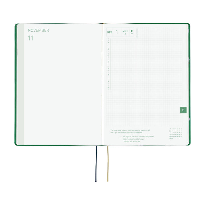 Hobonichi Techo 2027 - A5 HON Planner Book - Bow & Tie: Sheep - English/Jan Start/Mon Start