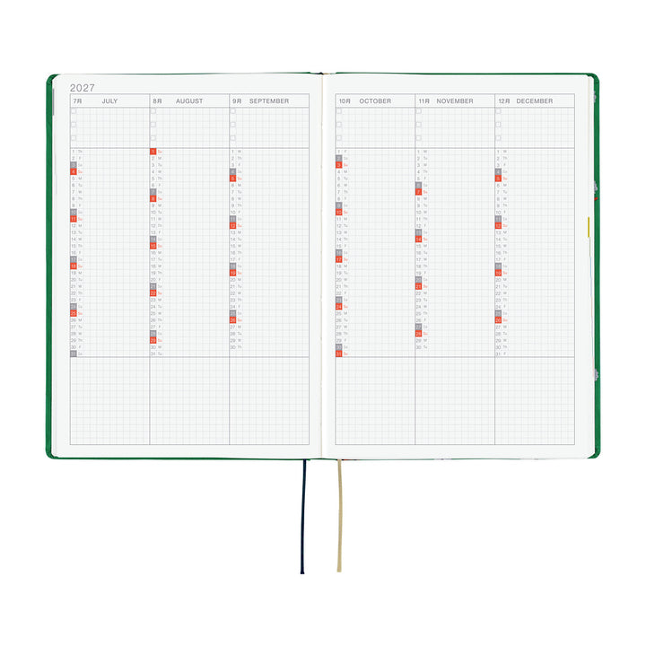 Hobonichi Techo 2027 - A5 HON Planner Book - Bow & Tie: Sheep - English/Jan Start/Mon Start