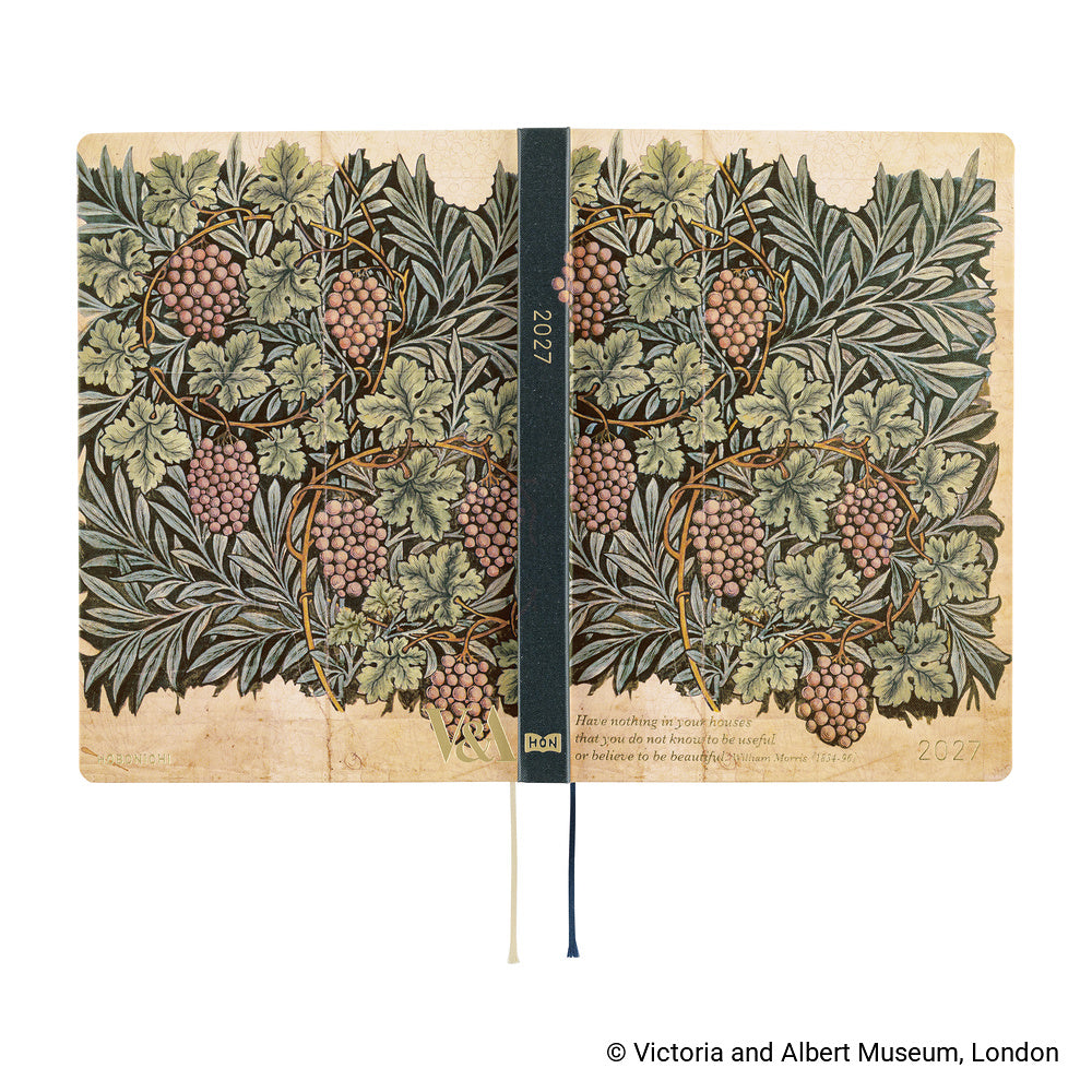 Hobonichi Techo 2027 - A5 HON Planner Book - V&A Series: Vine - English/Jan Start/Mon Start