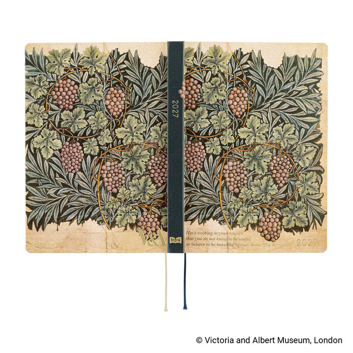 Hobonichi Techo 2027 - A5 HON Planner Book - V&A Series: Vine - English/Jan Start/Mon Start