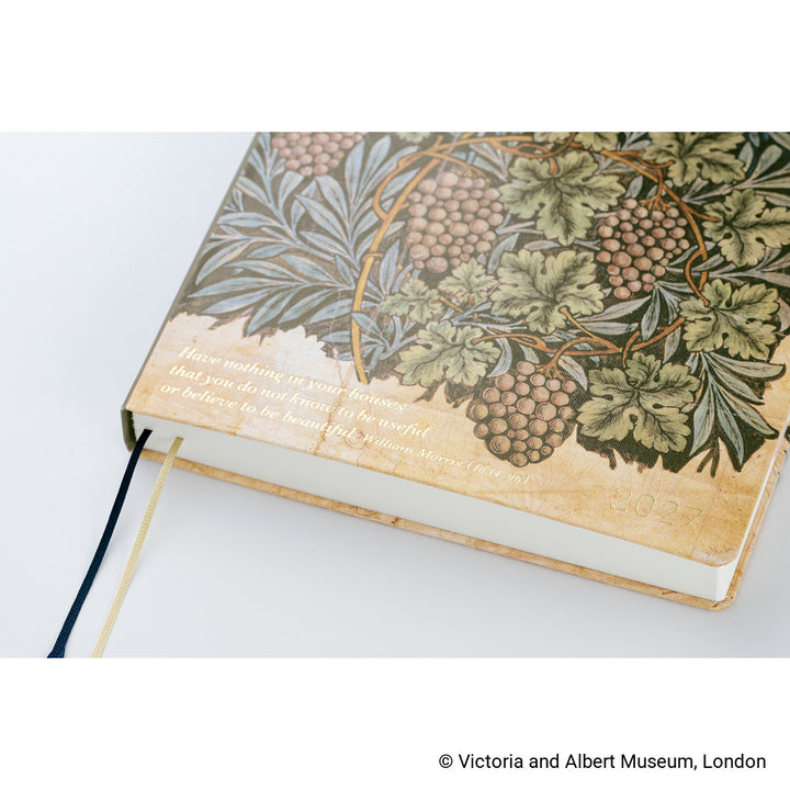 Hobonichi Techo 2027 - A5 HON Planner Book - V&A Series: Vine - English/Jan Start/Mon Start