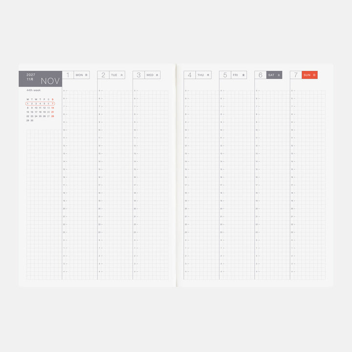 Hobonichi Techo 2027 - A5 Cousin Book - English/Jan Start/Mon Start