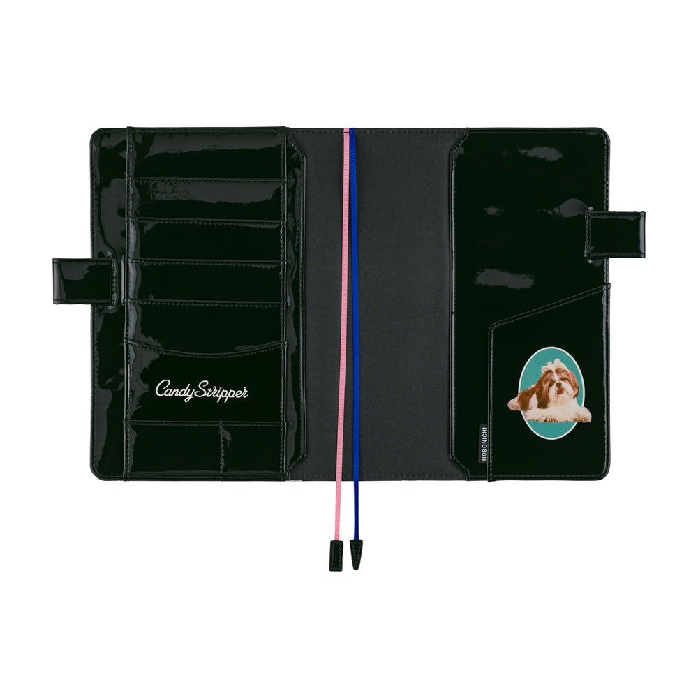 Hobonichi Techo 2026 - A5 Cover Only - Candy Stripper: Random Dog & Cat (Black)
