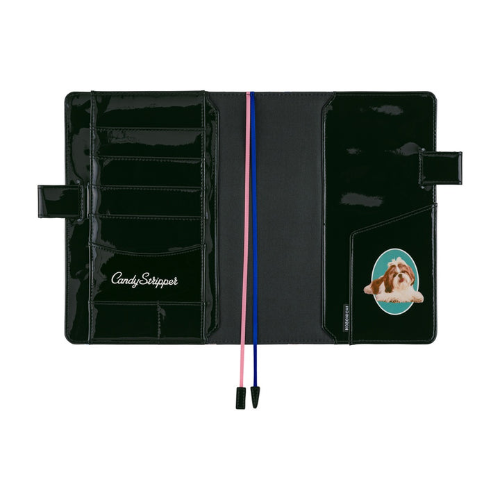 Hobonichi Techo 2026 - A5 Cover Only - Candy Stripper: Random Dog & Cat (Black)