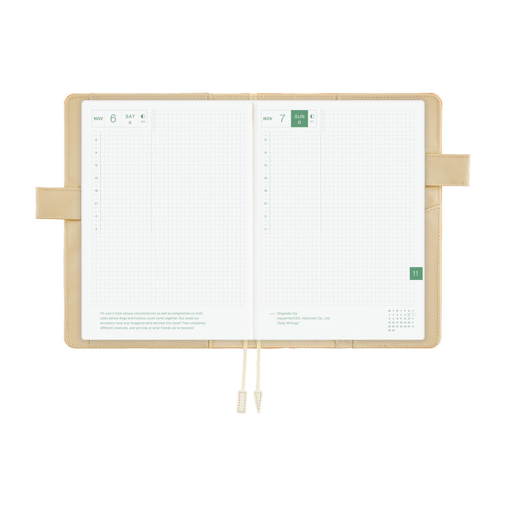 Hobonichi Techo 2027 - A5 Cover Only - Colors: Mango Latte