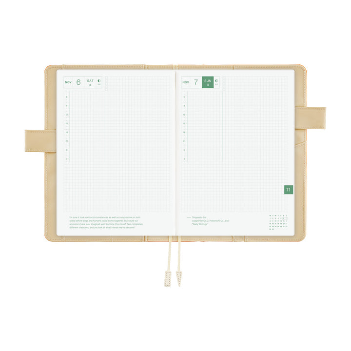 Hobonichi Techo 2027 - A5 Cover Only - Colors: Mango Latte
