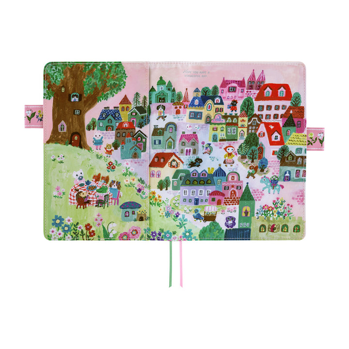 Hobonichi Techo 2027 - A5 Cover Only - Yumi Kitagishi: White Cat Village