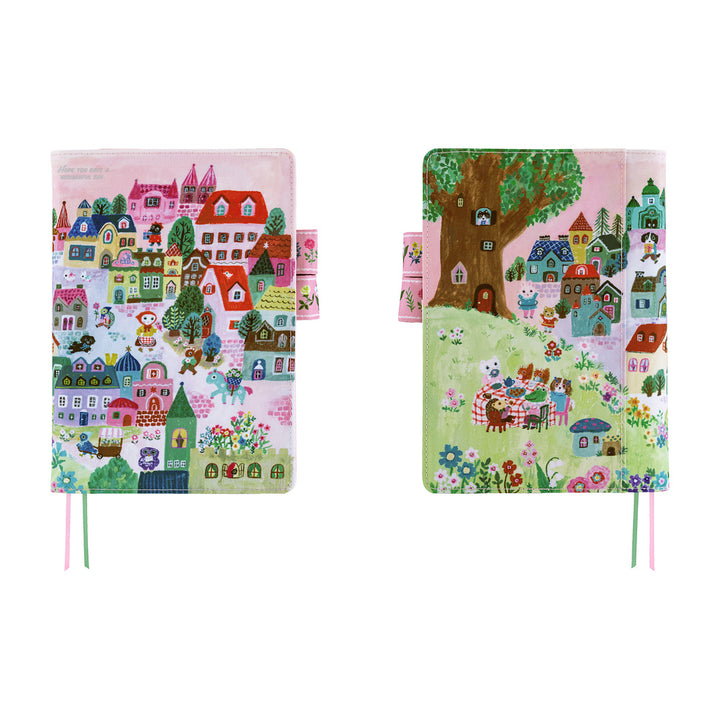 Hobonichi Techo 2027 - A5 Cover Only - Yumi Kitagishi: White Cat Village