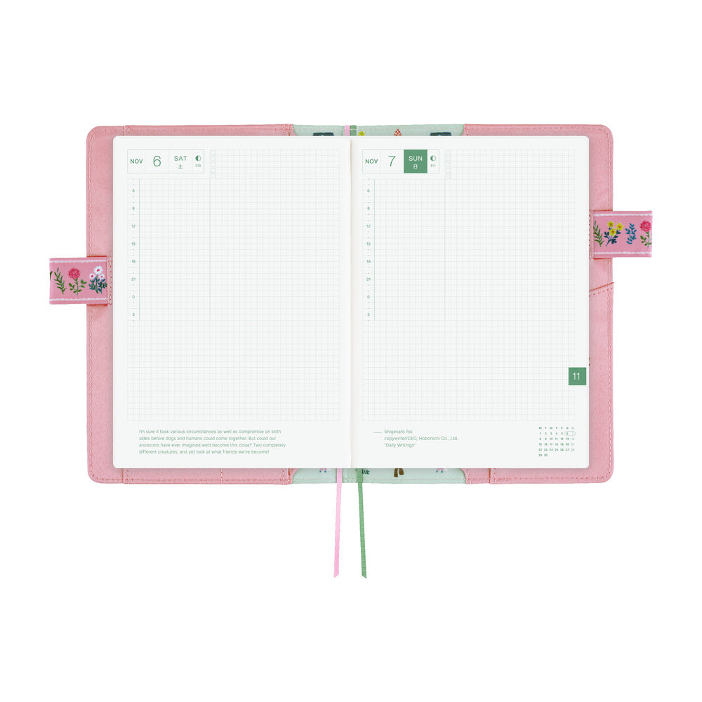 Hobonichi Techo 2027 - A5 Cover Only - Yumi Kitagishi: White Cat Village