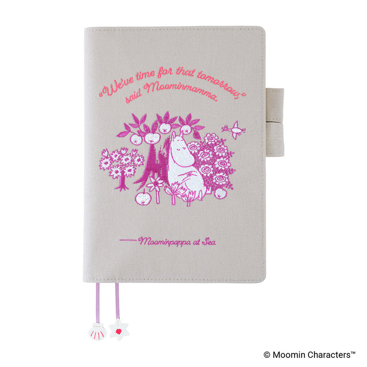 Hobonichi Techo 2027 - A5 Cover Only - Moomin: My Yard (Pink Gray)